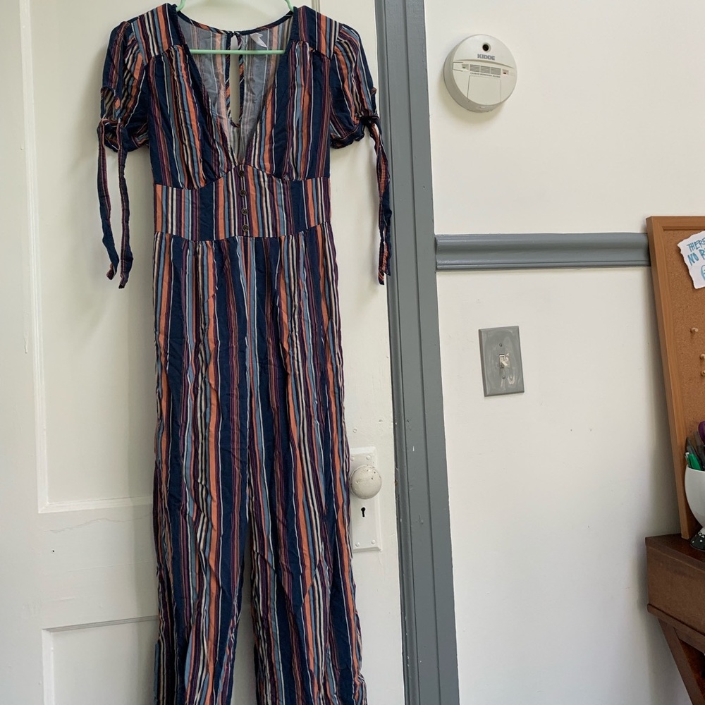 striped jumpsuit